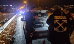 SİNOP'TA SEYİR HALİNDEKİ HAFİF TİCARİ ARAÇ ALEV ALDI