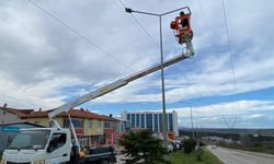 YEDAŞ EKİPLERİ LED ARMATÜRLER İÇİN SAHADA