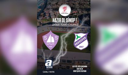SİNOPSPOR-ORDUSPOR KARŞILAŞMASI A SPOR'DA YAYINLANACAK