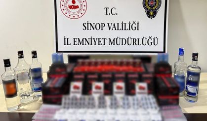 SİNOP’TA KAÇAK İÇKİ VE CİNSEL İÇERİKLİ ÜRÜN OPERASYONU: 1 GÖZALTI
