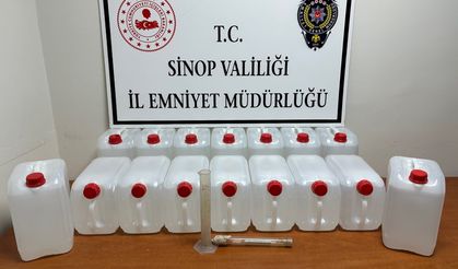 SİNOP’TA 80 LİTRE ETİL ALKOL ELE GEÇİRİLDİ
