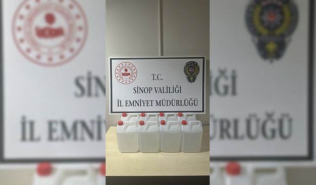 SİNOP’TA 40 LİTRE ETİL ALKOL ELE GEÇİRİLDİ