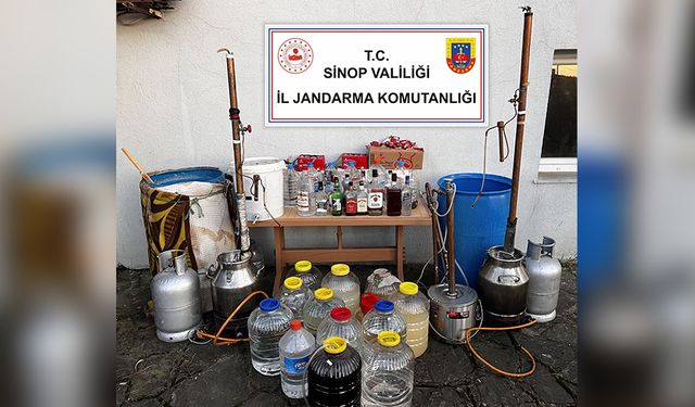 SİNOP’TA KAÇAK ALKOL OPERASYONU: 3 GÖZALTI