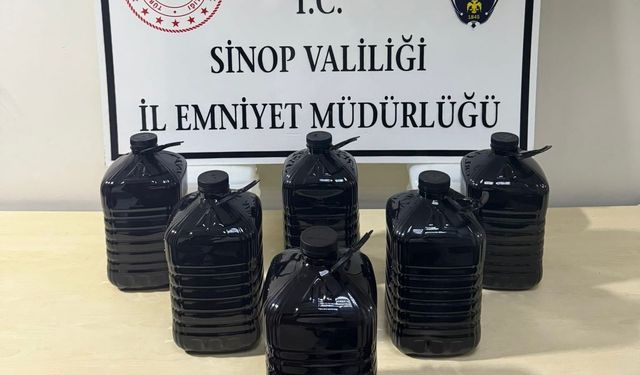 SİNOP’TA 30 LİTRE ETİL ALKOL ELE GEÇİRİLDİ