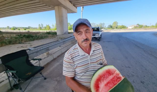 ÇEKİRDEKSİZ KARPUZLAR ERFELEK YOLU ÜZERİNDE