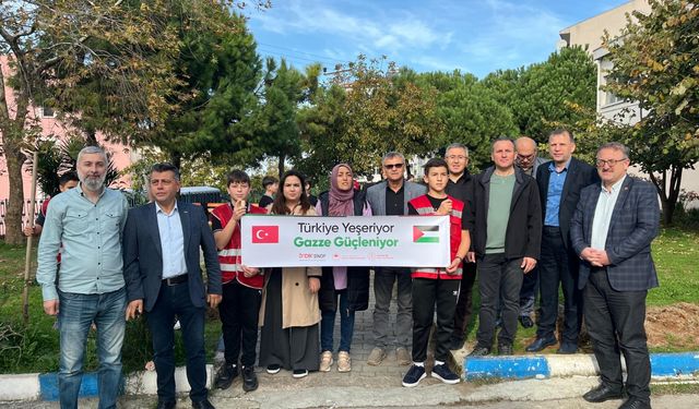 SİNOP’TA GAZZE İÇİN FİDAN DİKİMİ