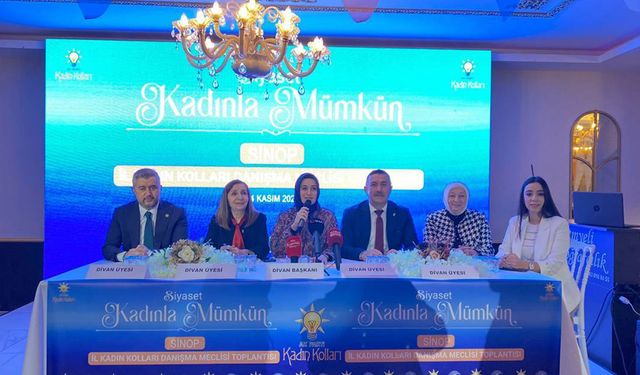 SİNOP’TA AK PARTİ KADIN KOLLARI ÇALIŞMALARI MASAYA YATIRILDI