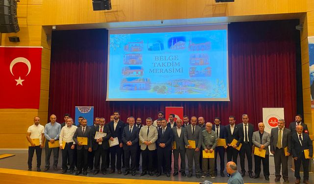 SİNOP'TA "EN GÜZEL CAMİ BAHÇELERİ" PROJESİNDE BAŞARI BELGELERİ VERİLDİ
