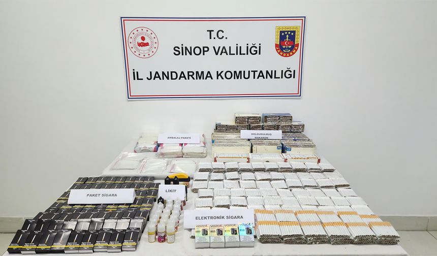 SİNOP’TA BANDROLSÜZ SİGARA KAÇAKÇILIĞI OPERASYONU: 2 GÖZALTI