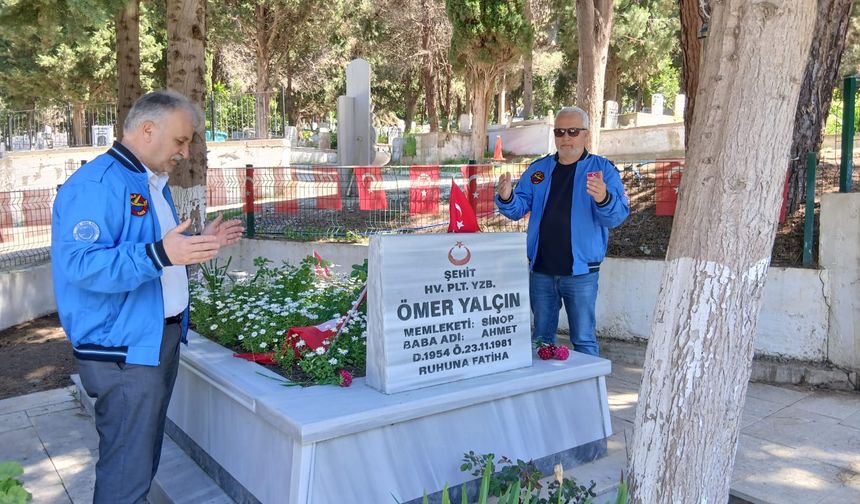 THK SİNOP ŞUBESİ YÖNETİMİ’NDEN ŞEHİTLİĞE ZİYARET