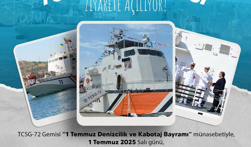 TCSG-72 GEMİSİ SİNOP'TA HALKIN ZİYARETİNE AÇILACAK