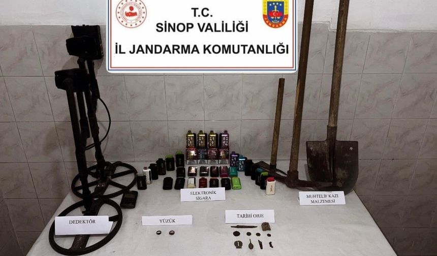 SİNOP’TA JANDARMADAN TARİHİ ESER BASKINI