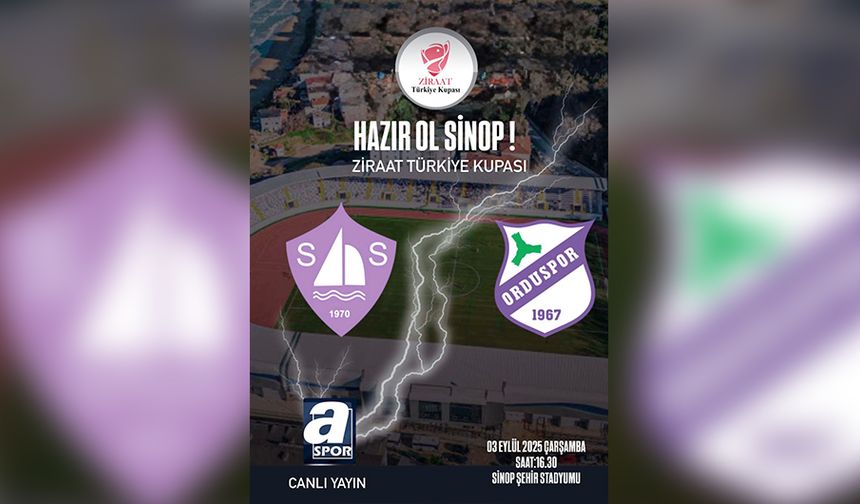 SİNOPSPOR-ORDUSPOR KARŞILAŞMASI A SPOR'DA YAYINLANACAK