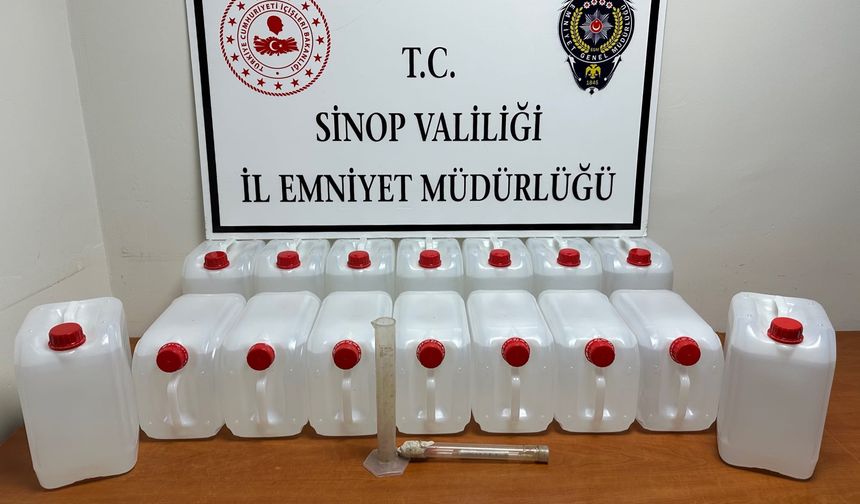 SİNOP’TA 80 LİTRE ETİL ALKOL ELE GEÇİRİLDİ