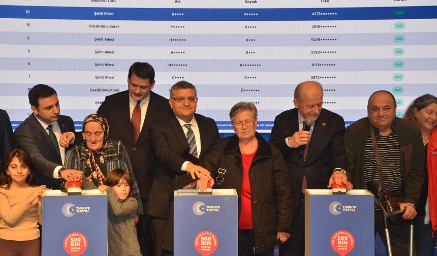 SİNOP’TA ‘YÜZYILIN KONUT PROJESİ’ HEYECANI: 947 KONUTUN HAK SAHİPLERİ BELİRLENDİ