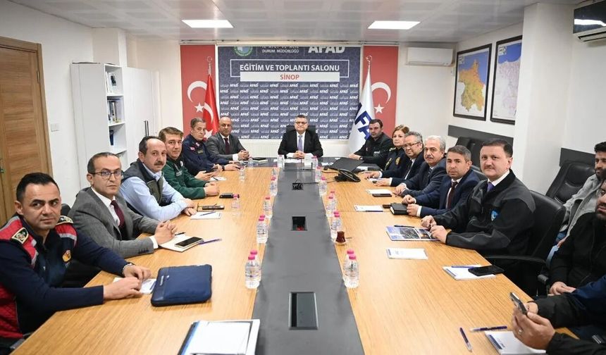 SİNOP’TA AFET HAZIRLIKLARI GÖZDEN GEÇİRİLDİ